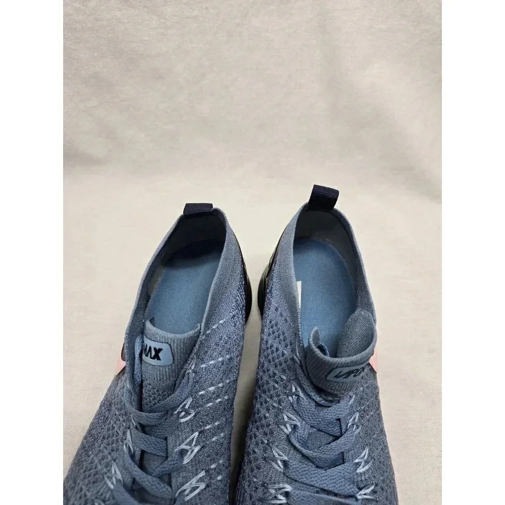 Nike Women's Air VaporMax Flyknit 2 Work Blue Crimson Tint 942843-401 Size 7 - Picture 11 of 11